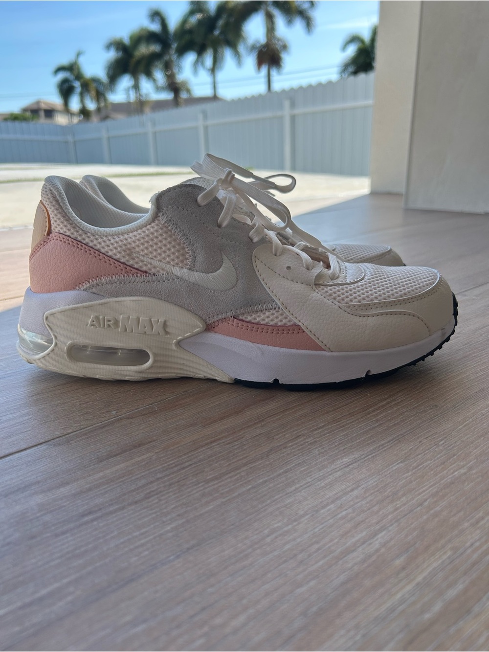 Nike Women’s Air Max Sneakers - Pink and Cream/White